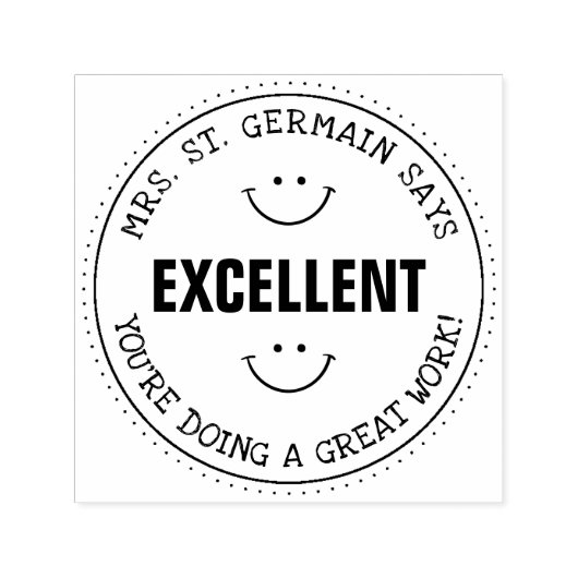 優れた |パーソナライズされた先生 セルフインキングスタンプ (デザイン)