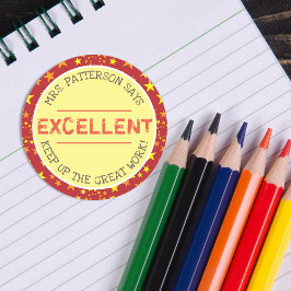 優れた |パーソナライズされた先生 ラウンドシール