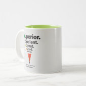 優れた、優れた、スポッ素晴らしト ツートーンマグカップ (正面左)