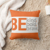 優エレガントしいことわざ付きオレンジ クッション (ブランケット)