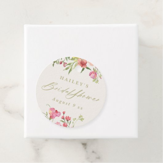 優エレガントしいフローラ春の結婚式ブライダルシャワー フェイバータグ (インサイチュ)