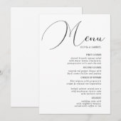 優エレガントしい書道クラシック結婚のメニュー メニュー (正面/裏面)