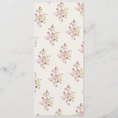 優エレガントしい水彩フローラ春の結婚式 メニュー (裏面)