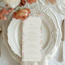 優エレガントしい水彩フローラ春の結婚式 メニュー