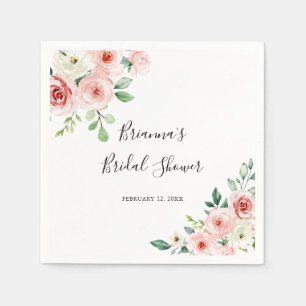 優エレガントしい秋のフローラブライダルシャワー スタンダードカクテルナプキン