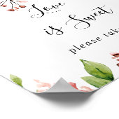 優エレガントしい秋のフローラ愛は甘いサイン ポスター (角)