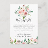 優エレガントしい秋のフローラ結婚の願い エンクロージャーカード (正面)