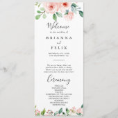 優エレガントしい秋のフローラ結婚式 プログラム (正面)