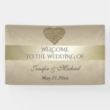 優エレガントしい黄金の抽象芸術結婚ハート