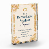 優エレガントれたスタッドのお祝いカード フォトブロック (左)