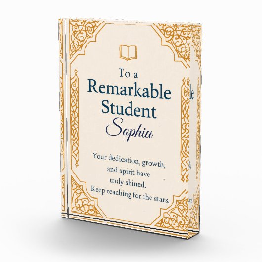 優エレガントれたスタッドのお祝いカード フォトブロック (右)