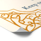 優エレガントれたスタッドのお祝いカード ポスター (角)