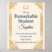 優エレガントれたスタッドのお祝いカード ポスター (正面)