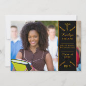 優エレガントれた看護 |医学部卒業 招待状 (正面)