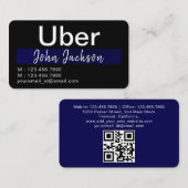 優エレガントモダンれた車のサービスまたはUberドライバ 名刺 (正面/裏面)