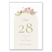 優エレガント花模様春庭園の結婚式 テーブルナンバー (正面)