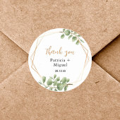優カラフルしい植物の葉結婚の感謝 ラウンドシール