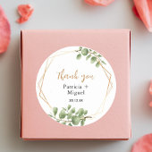 優カラフルしい植物の葉結婚の感謝 ラウンドシール