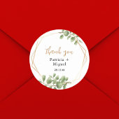 優カラフルしい植物の葉結婚の感謝 ラウンドシール