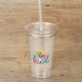 優カラフルしく飛び絵を描散る アクリルタンブラー