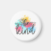 優カラフルしく飛び絵を描散る マグネット (正面)