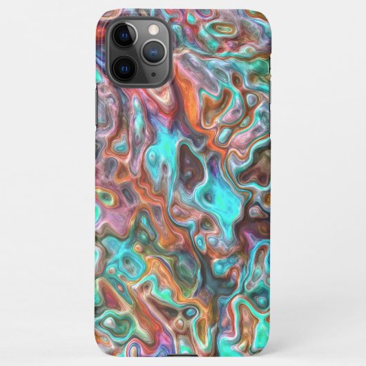 優カラフルれたぼやけ絵を描Waves Art Pattern iPhoneケース (裏面)