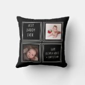 優パーソナライズされたしい二つの写真テンプレート クッション (裏面)