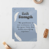 優パーソナライズされたしい強さ感動的引用文 ノートカード (正面/裏面インサイチュ)