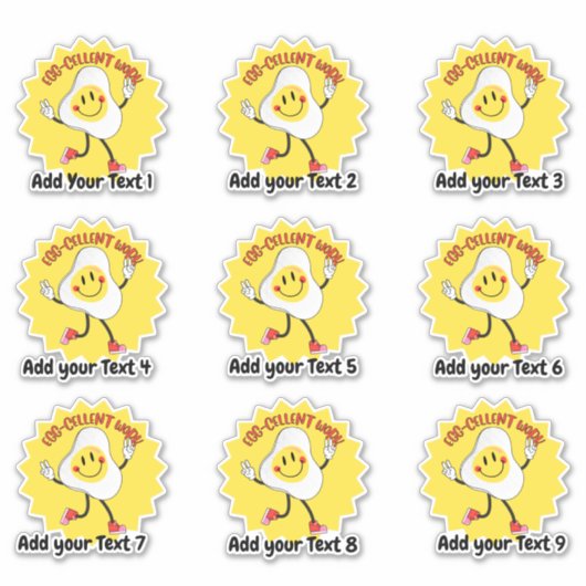 優パーソナライズされたれた食品先生報酬シール シール (正面)