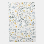 優ミニマルしいカラフルガーデンワイルドフラワー子供部屋 キッチンタオル (縦)