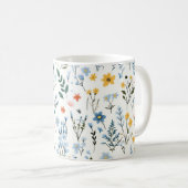 優ミニマルしいカラフルガーデンワイルドフラワー子供部屋 コーヒーマグカップ (正面右)