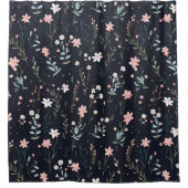 優ミニマルしいカラフルガーデンワイルドフラワー子供部屋 シャワーカーテン (正面)