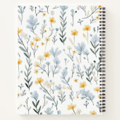 優ミニマルしいカラフルガーデンワイルドフラワー子供部屋 ノートブック (裏面)