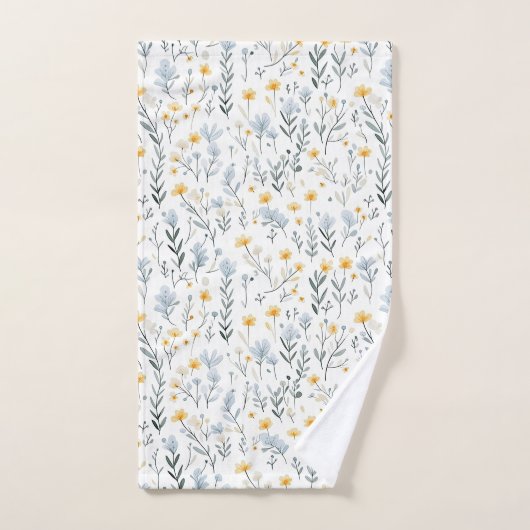 優ミニマルしいカラフルガーデンワイルドフラワー子供部屋 バスタオルセット (ハンドタオル)