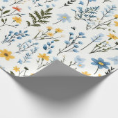 優ミニマルしいカラフルガーデンワイルドフラワー子供部屋 ラッピングペーパー (角)