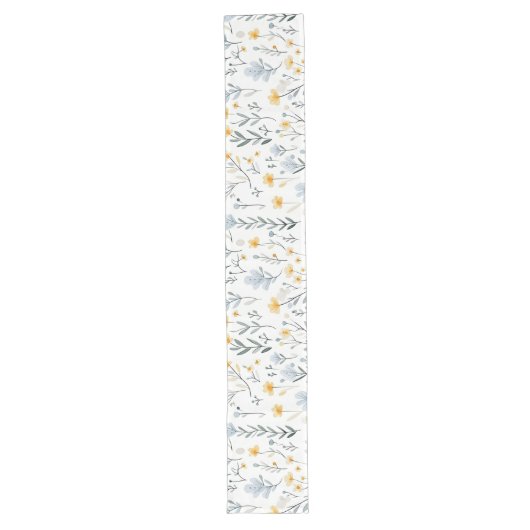 優ミニマルしいカラフルガーデンワイルドフラワー子供部屋 ロングテーブルランナー (正面)