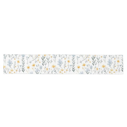 優ミニマルしいカラフルガーデンワイルドフラワー子供部屋 ロングテーブルランナー (横)