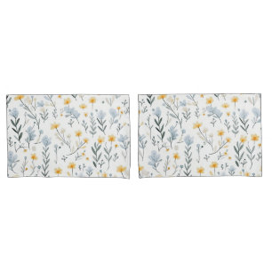 優ミニマルしいカラフルガーデンワイルドフラワー子供部屋 枕カバー