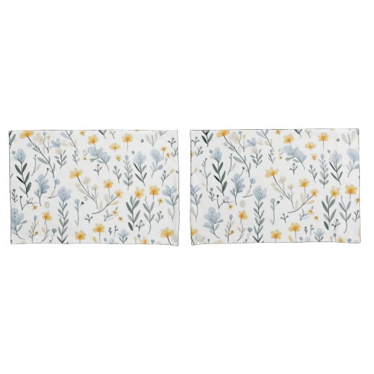 優ミニマルしいカラフルガーデンワイルドフラワー子供部屋 枕カバー (フロントセット)