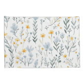 優ミニマルしいカラフルガーデンワイルドフラワー子供部屋 枕カバー (裏面-右)