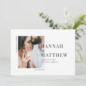 優モダンれたタイポグラフィ写結婚真 セーブザデート (スタンド正面)