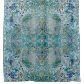 優ユニークモダンれた抽象芸術デザイン シャワーカーテン (正面)