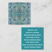 優ユニークモダンれた抽象芸術デザイン スクエア名刺 (正面/裏面)