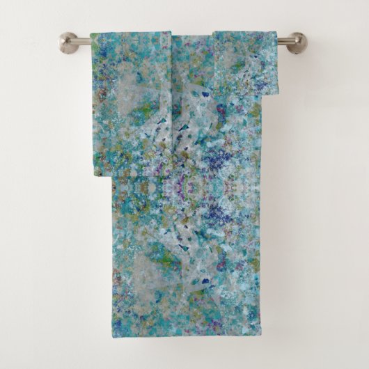 優ユニークモダンれた抽象芸術デザイン バスタオルセット (インサイチュ)