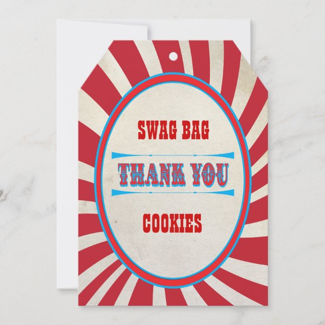 優先バッグラベル感謝していユースワッグバッグ (正面)