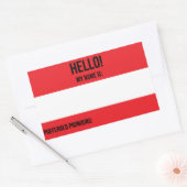 優先代名詞ステッカー 長方形シール (封筒)