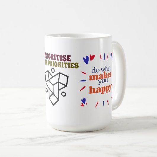 優先度 コーヒーマグカップ (正面右)