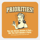 優先順位:クラスを常に取り戻すことができる スクエアシール (正面)