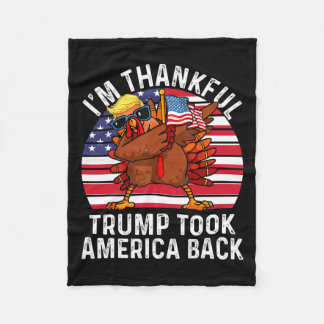 優勝した私は感謝のトランプがアメリカを取り戻した フリースブランケット