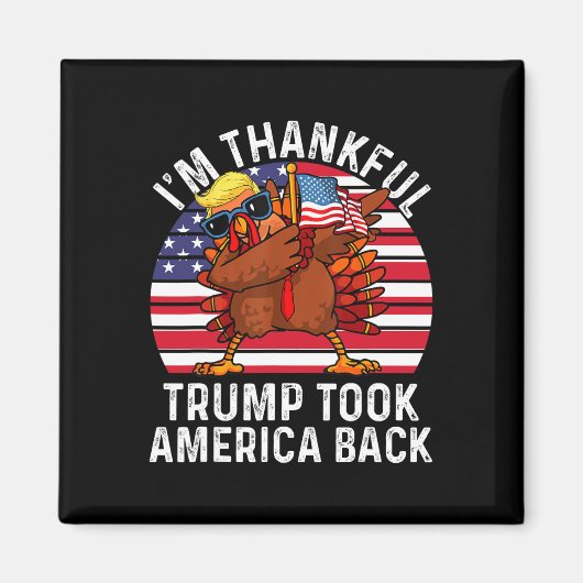 優勝した私は感謝のトランプがアメリカを取り戻した マグネット (正面)
